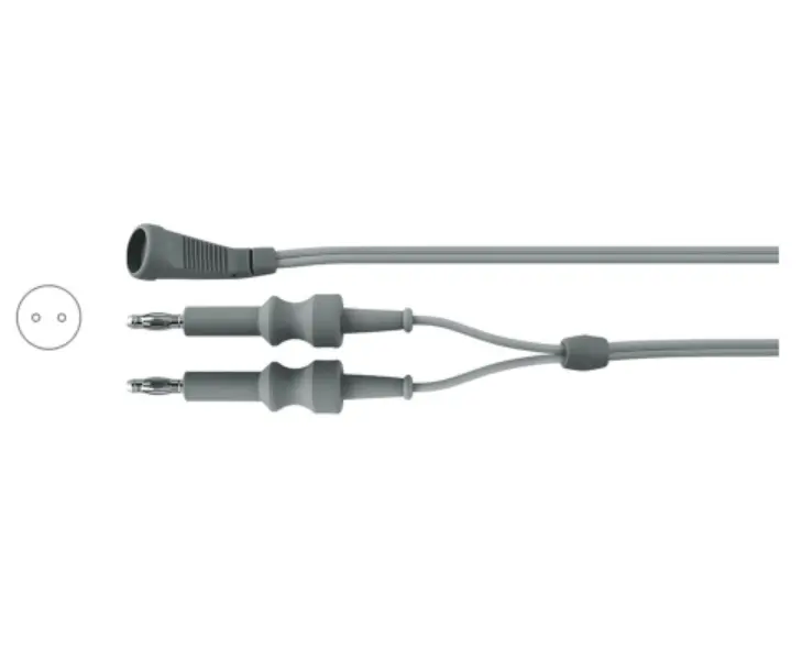 Cable Bipolar de Silicona Reutilizable | Conectores de Dos Clavijas (EE. UU.) y Banana de 4 mm