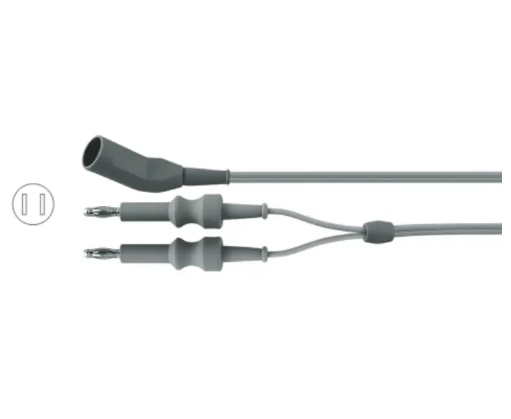 Silicone Bipolar Cable Reusable – Aesculap Plug / 4 mm Banana Connectors
