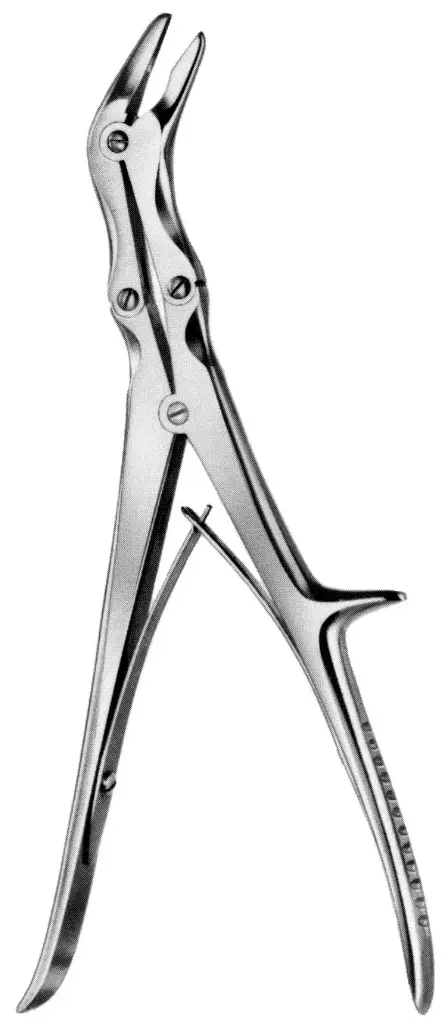 Echlin Duckbill Rongeur 9″, Angular Straight 3mm Double Action