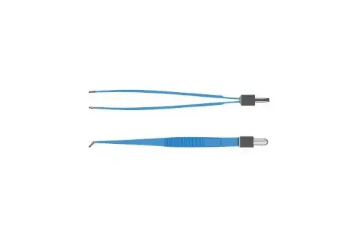 Bipolar Forceps, Angled, Fine Tip