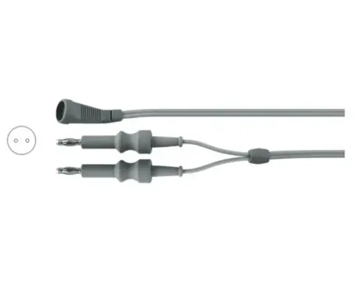 Silicone Bipolar Cable Reusable – USA 2-Pin Plug / 4 mm Banana Connectors