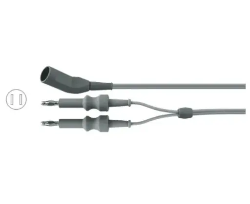 Silicone Bipolar Cable Reusable – Aesculap Plug / 4 mm Banana Connectors